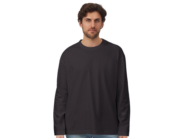 Лонгслив оверсайз «Berlin» унисекс, Размер XL-2XL, Цвет темно-серый