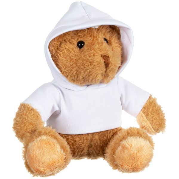 Мягкая игрушка «Мишка Cuddleton» в белом худи, 14х17 см