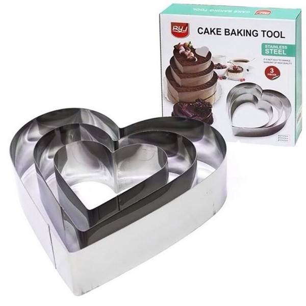 Кольца для торта из нержавеющей стали Cake Baking Tool (3 шт)