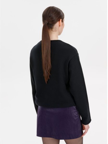 Лонгслив унисекс Siluetti Fuori, черный, S/M, L/XL
