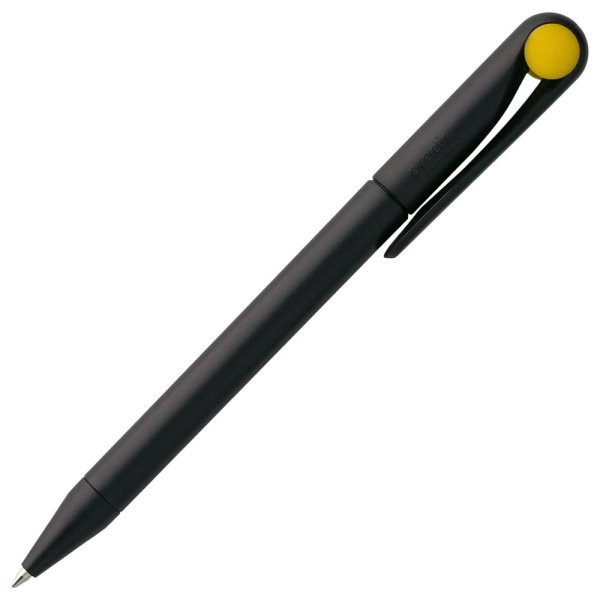 Ручка шариковая Prodir DS1 TMM Dot, черная с желтым, 14х1,1 см