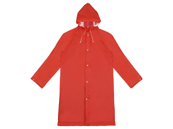 Дождевик «Hawaii» c чехлом унисекс, Размер XL-2XL, Цвет красный