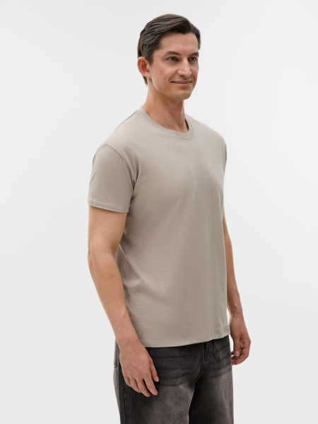 Футболка унисекс Regent 150, серо-бежевая, XS–3XL