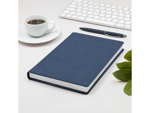 Ежедневник А5 датированный «Velvet» на 2026 год, Цвет темно-синий