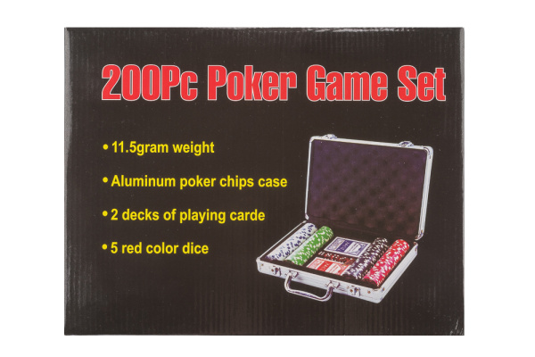 Набор для игры в покер 200 фишек