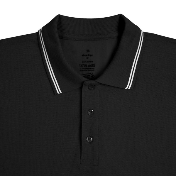 Рубашка поло Virma Stripes, черная, S-3XL