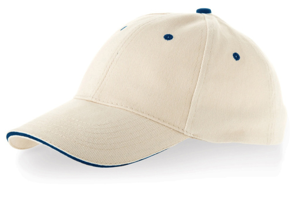 Бейсболка «New Castle», Цвет натуральный/синий