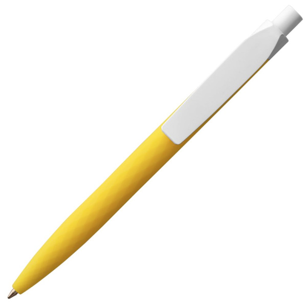 Ручка шариковая Prodir QS01 PMP-P, желтая с белым, 14х1 см