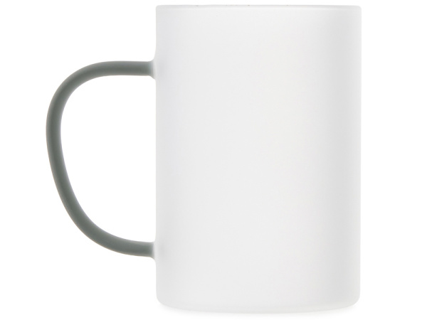 Стеклянная матовая кружка для сублимации «Акцент», Цвет белый/черный