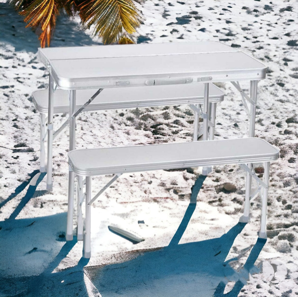 Складной стол со скамейками 