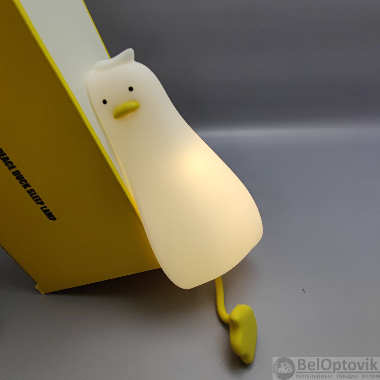 Светильник - ночник силиконовый Сонный Гусь Duck Sleep Lamp (USB, 3 режима,  таймер 30 мин) (арт: 13654) от 580 ₽ рублей оптом в Москве