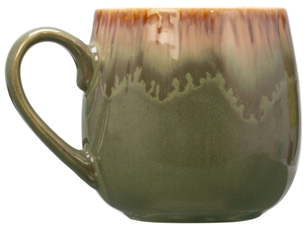 Кружка с вулканическим дизайном «Etna», Цвет зеленый оливковый
