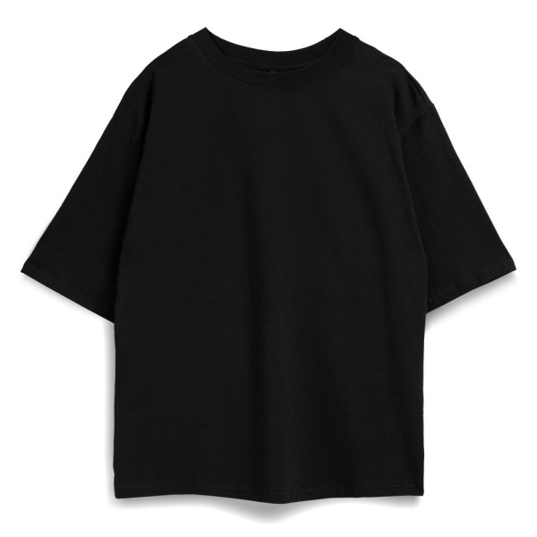 Футболка оверсайз унисекс Base Space, черная, XS–XXL