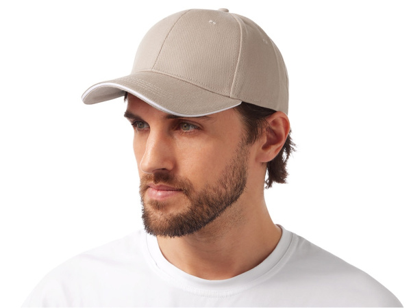 Бейсболка «Cancun», Цвет песочный, белый
