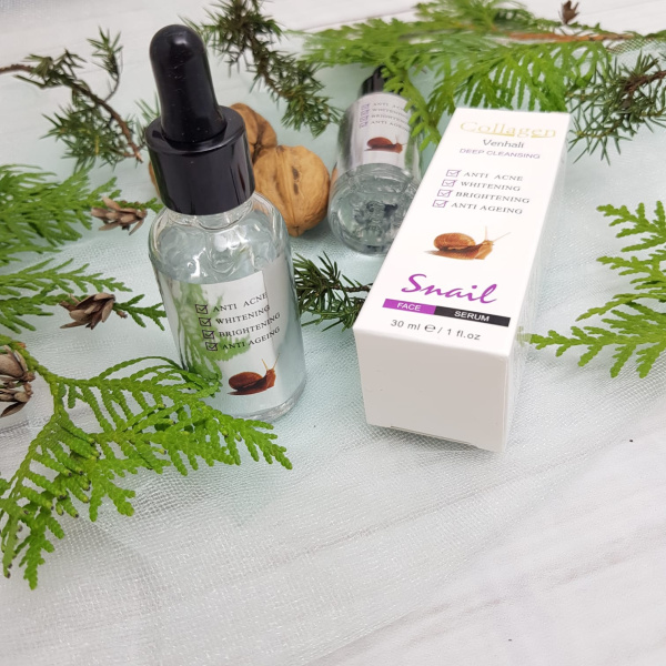 Сыворотка SNAIL Collagen Venhali с коллагеном, улиточной слизью, 30ml. Уникальные свойства заживлени