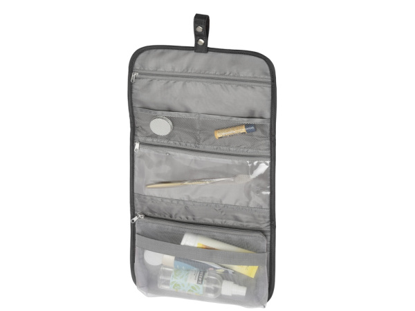 Несессер для путешествий со съемной косметичкой «Flat», Цвет черный