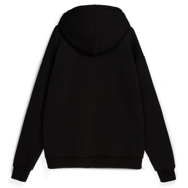 Толстовка унисекс оверсайз Zippy, черная, XS–XXL