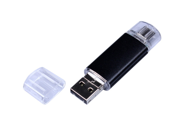 USB 3.0/micro USB/Type-C- флешка на 32 Гб, Размер 32ГБ, Цвет черный