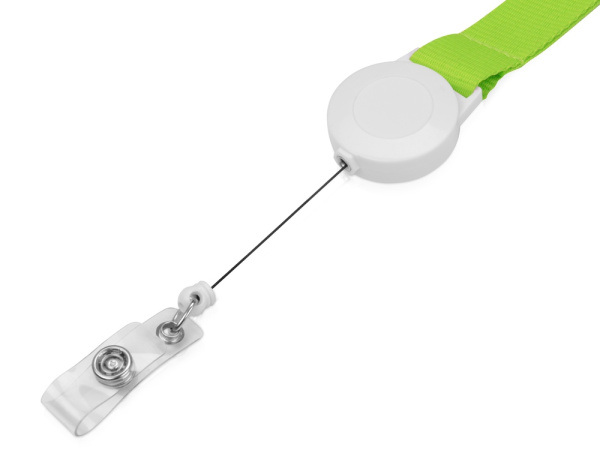 Ланьярд с ретрактором, Цвет зеленое яблоко