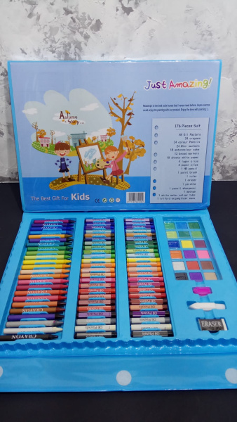 Набор для рисования (творчества) в чемоданчике The Best Gift For Kids с мольбертом, 176 предметов