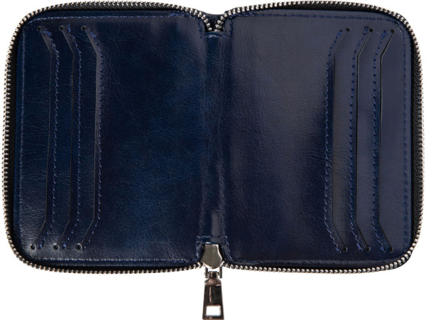 Картхолдер на молнии для 8 карт с RFID-защитой «Fabrizio», Цвет синий