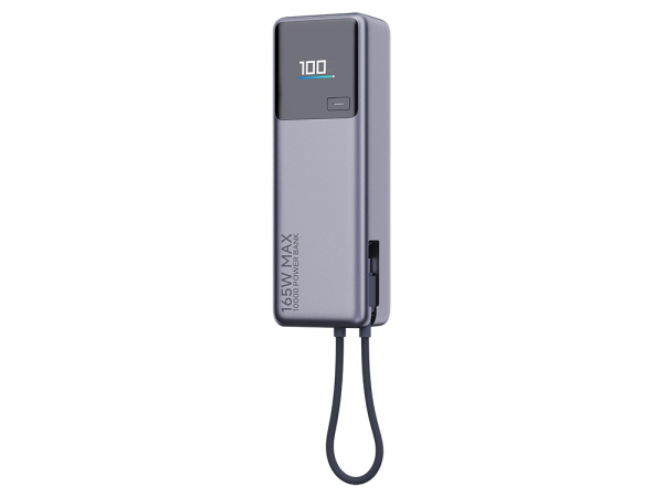 Внешний аккумулятор со встроенным кабелем Xiaomi 165W Power Bank, 10000 мАч, Цвет серый