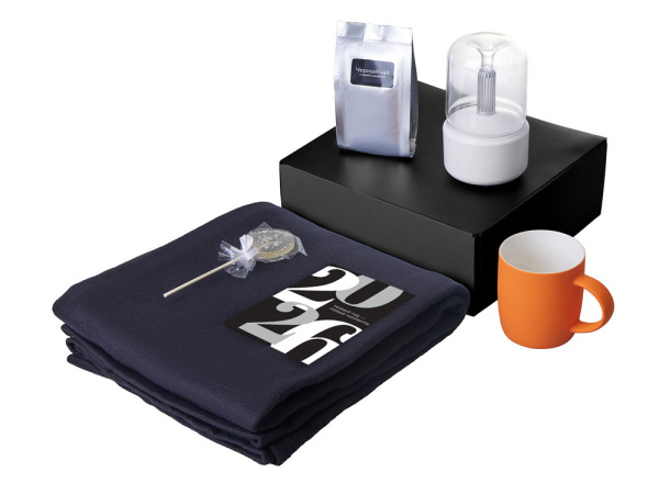 Подарочный набор «Re:Haven» с пледом, увлажнителем и кружкой, Цвет оранжевый