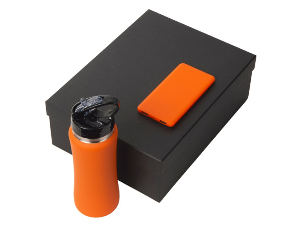 Подарочный набор «COLOR IT» с бутылкой для воды и повербанком, 5000 mAh, Размер 5000 mAh, Цвет оранжевый