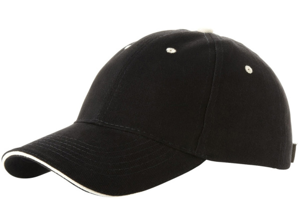 Бейсболка «New Castle», Цвет черный/натуральный