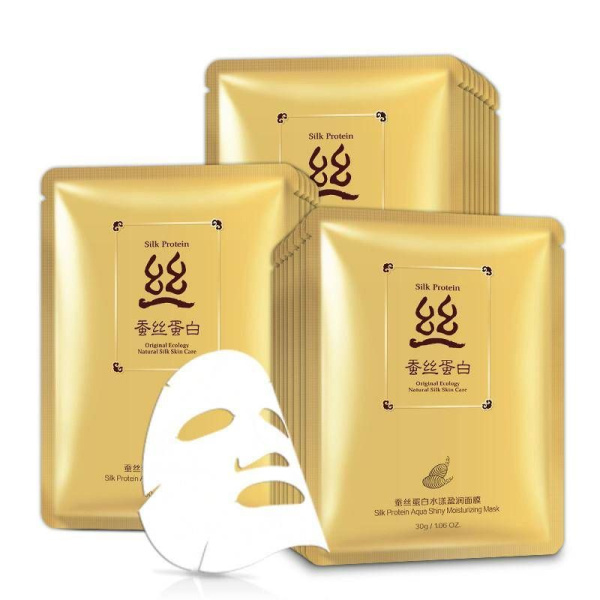 Подтягивающая тканевая маска с протеинами шелка BIOAQUA "Silk Protein", 30 гр (регенерация, восстано