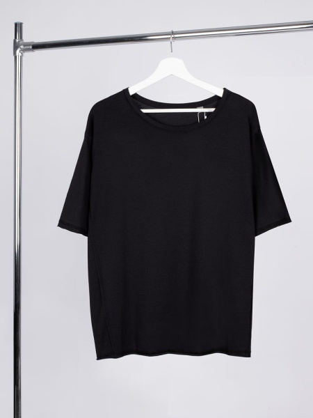 Футболка оверсайз унисекс Vozduh, черная, XS–XXL