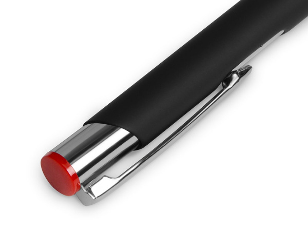 Ручка металлическая шариковая «Legend Mirror Gum» soft-touch, Цвет черный/красный