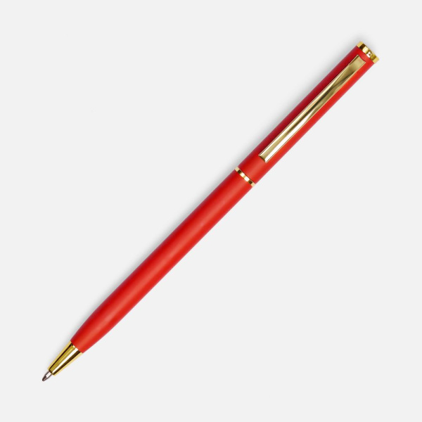 Ручка шариковая Hotel Gold, ver.2, матовая красная, 13х0,7 см