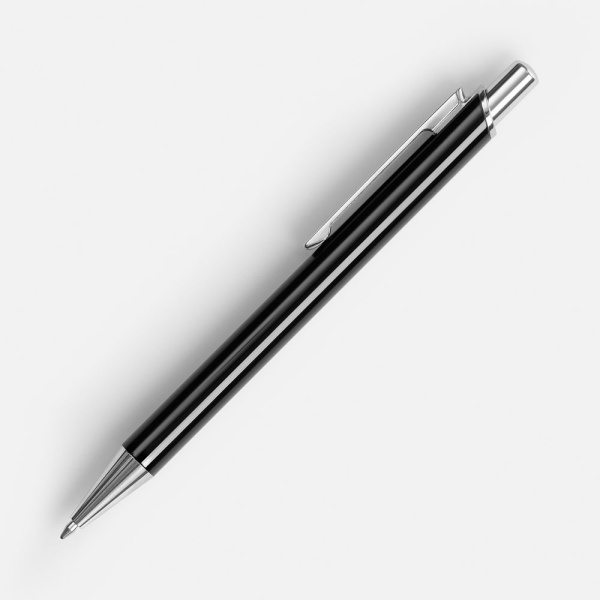 Ручка шариковая Arvent Glossy, черная, 14,1х1 см
