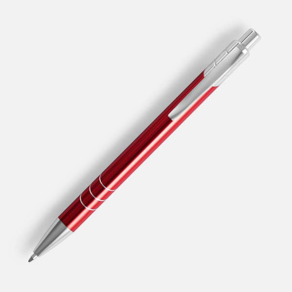 Ручка шариковая Undertone Metallic, красная, 14,5х1 см