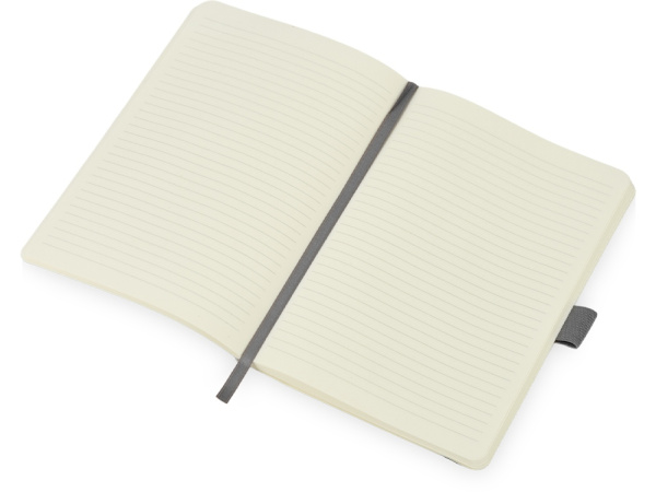 Блокнот А5 в гибкой обложке «Vision 2.0» soft-touch, Размер А5, Цвет серый