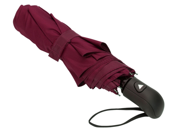 Зонт-полуавтомат складной «Roof» с куполом из переработанного пластика, Цвет красный бургунди