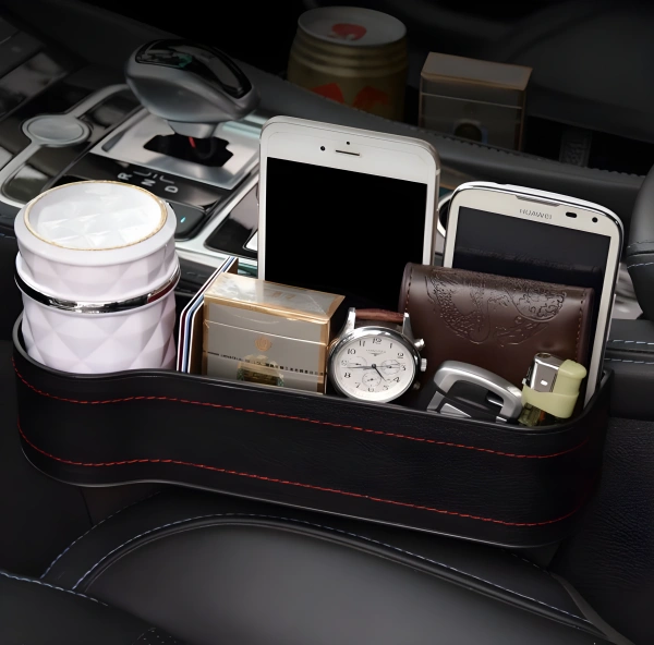 Автомобильный органайзер для сидений, черный / Подставка для мелочей в машину