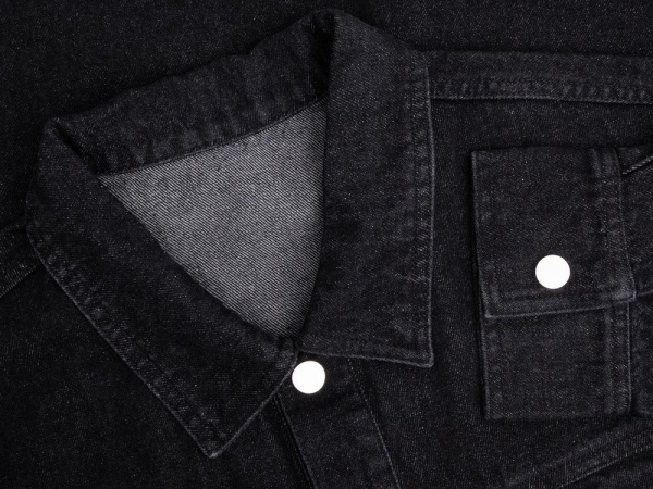 Куртка джинсовая O2, черная, XS–4XL