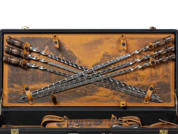 Набор «Подарочный», Цвет темно-коричневый/рыжий, серебристый