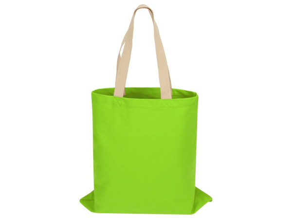 Сумка для шопинга «Steady» хлопковая с парусиновыми ручками, 260 г/м2, Цвет зеленое яблоко