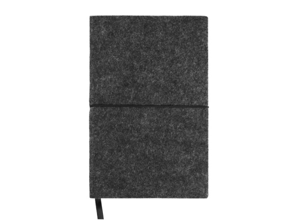Блокнот из RPET-фетра «Felt», Цвет темно-серый