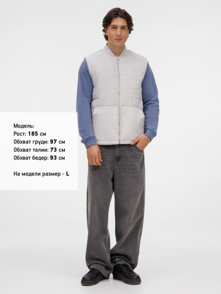 Жилет унисекс Warmbridge, светло-серый, S–4XL