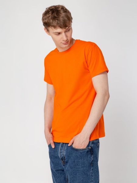 Футболка унисекс T-Bolka 160, оранжевая, S–4XL