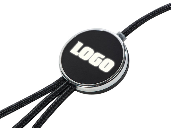 Кабель 3-в-1 с подсветкой логотипа «Ion», Цвет черный, серый