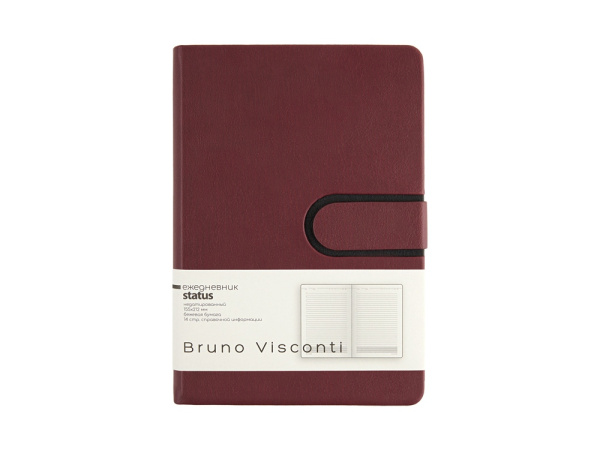 Ежедневник недатированный А5 «Status», Цвет бордовый