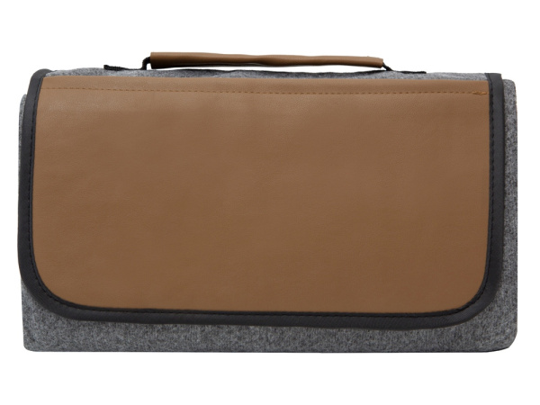 Плед для пикника «Campster», Цвет светло-серый, коричневый