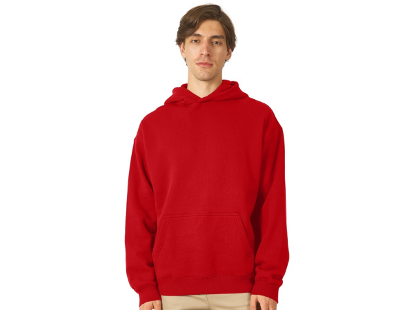 Толстовка с капюшоном оверсайз «Berlin» унисекс, Размер XS-S, Цвет красный