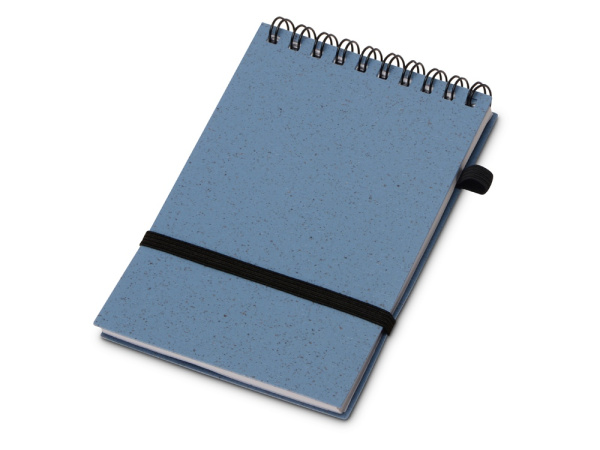 Блокнот «Toledo S» с шариковой ручкой из пшеницы и пластика, Размер В7, Цвет синий