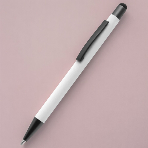Ручка металлическая Story софт-тач / Ручка с комфортным покрытием и стилусом